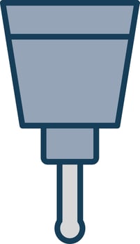 Putty Knife Line Filled Grey Icon vector