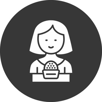 Journalist Glyph Inverted Icon vector