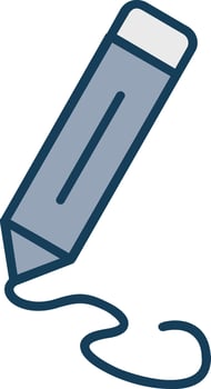 Pencil Line Filled Grey Icon vector