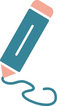Pencil Glyph Two Color Icon vector