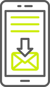 Mail Line Two Color Icon vector