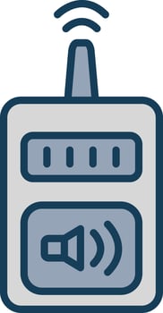 Device Line Filled Grey Icon vector