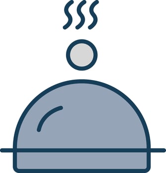 Tray Line Filled Grey Icon vector