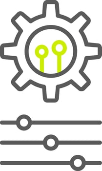 Settings Line Two Color Icon vector