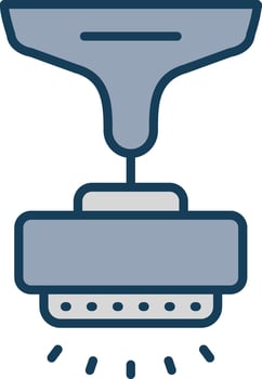 Lamp Line Filled Grey Icon vector