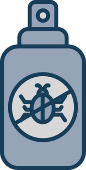 Insect Repellent Line Filled Grey Icon vector