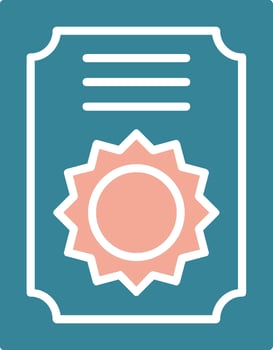 Certificate Glyph Two Color Icon vector