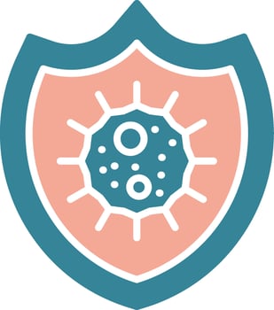 Bacteria Glyph Two Color Icon vector