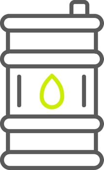 Oil Barrel Line Two Color Icon vector