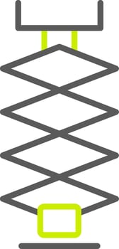 Car Jack Line Two Color Icon vector