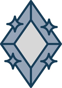 Diamond Line Filled Grey Icon vector