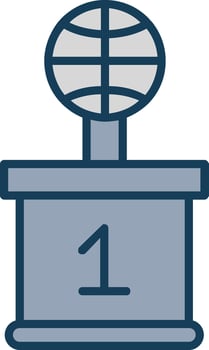 Basketball Line Filled Grey Icon vector
