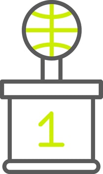 Basketball Line Two Color Icon vector