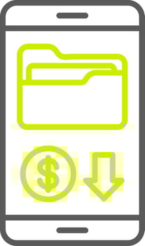Mobile App Line Two Color Icon vector