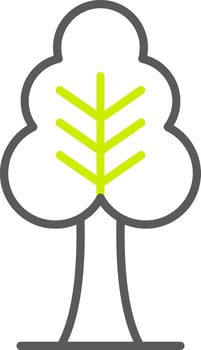 Tree Line Two Color Icon vector