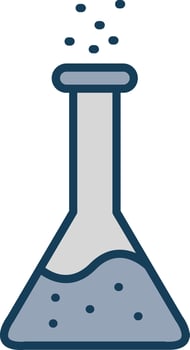 Flask Line Filled Grey Icon vector