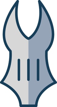 Swimming Suit Line Filled Grey Icon vector