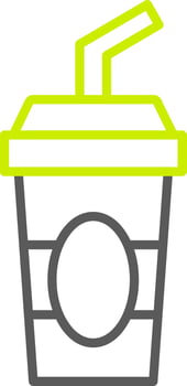 Cold Drink Line Two Color Icon vector