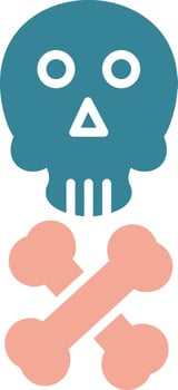Death Glyph Two Color Icon vector