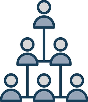 Hierarchical Structure Line Filled Grey Icon vector