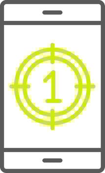 Countdown Line Two Color Icon vector