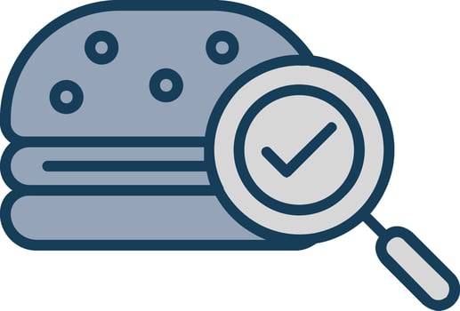 Fast Food Line Filled Grey Icon vector