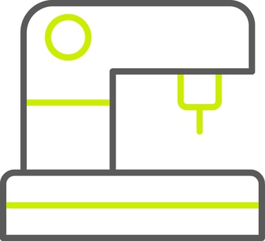 Sewing Machine Line Two Color Icon vector
