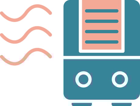 Air Purifier Glyph Two Color Icon vector