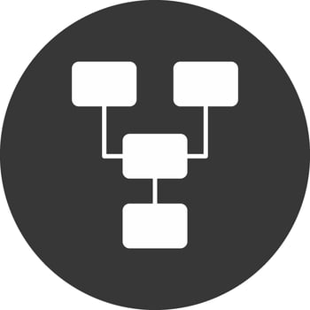 Organize Glyph Inverted Icon vector
