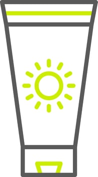 Sunblock Cream Line Two Color Icon vector