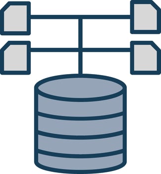 Data Collection Line Filled Grey Icon vector