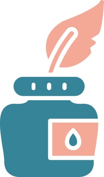 Ink Glyph Two Color Icon vector