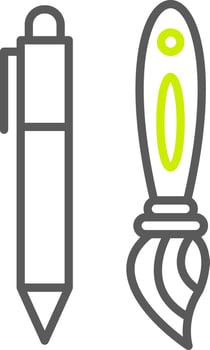 Pen Line Two Color Icon vector