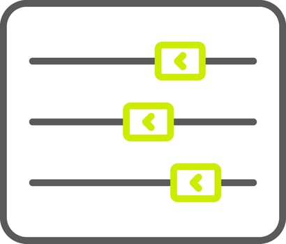 Sliders Line Two Color Icon vector