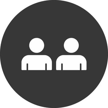 Person Glyph Inverted Icon vector