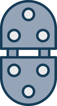 Hinge Line Filled Grey Icon vector