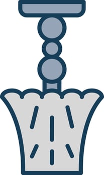 Lamp Line Filled Grey Icon vector
