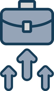 Business Line Filled Grey Icon vector
