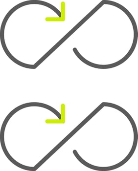 Infinity Line Two Color Icon vector