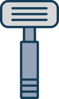 Razor Line Filled Grey Icon vector