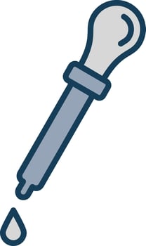 Dropper Line Filled Grey Icon vector