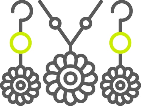 Jewelry Line Two Color Icon vector