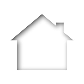House of paper. House with shadow. illustration. vector