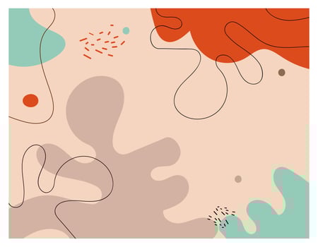 Hand drawn abstract boho wall art minimalist covers set vector