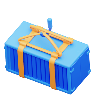 3d illustration cargo box png
