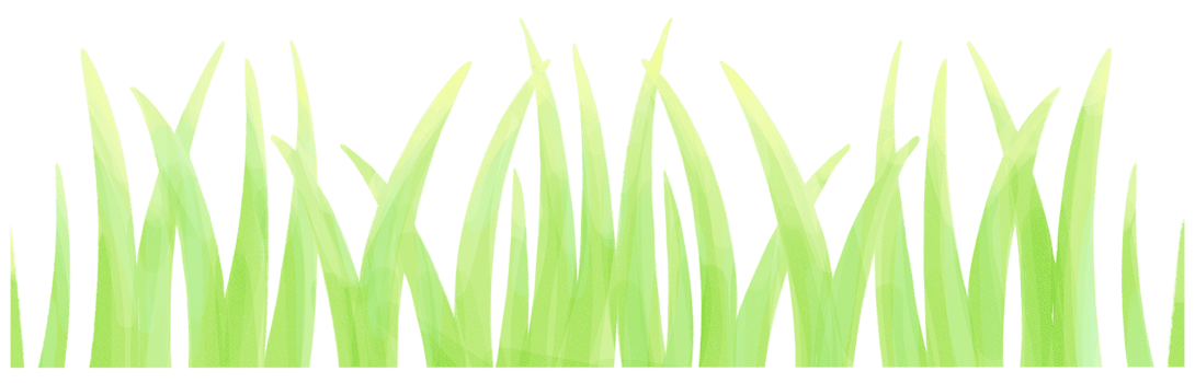 Grass watercolors cartoon style hand drawn illustration sakura png