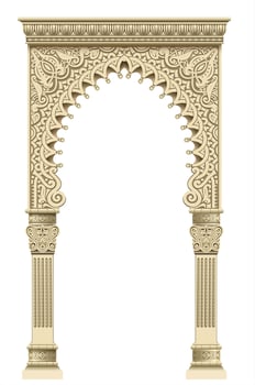 Wall with arches vector