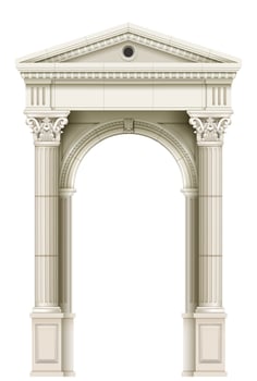 Wall with arches vector