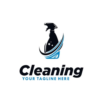 Cleaning service logo design template vector