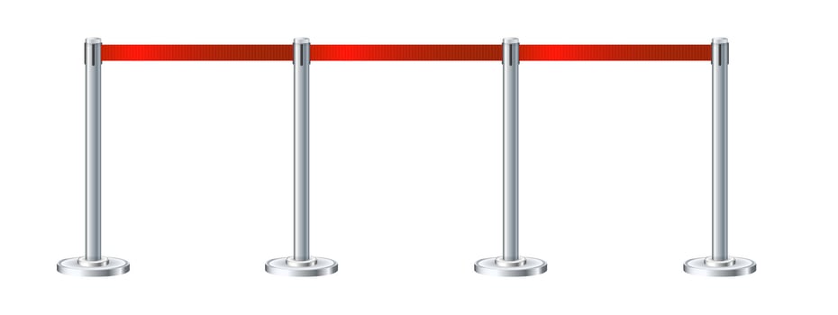 Retractable belt rack. Portable tape vector